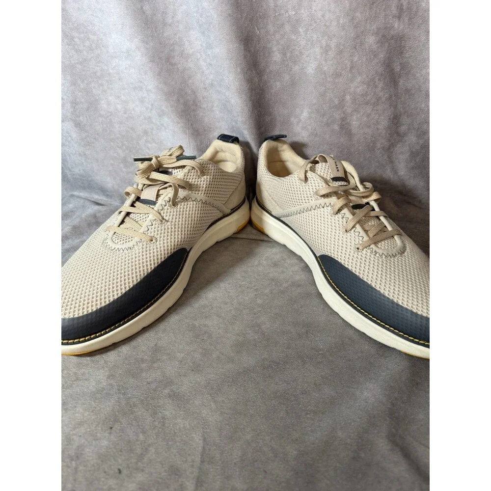 Cole Haan Grand Atlantic Mens Size 10 M Beige Mesh Oxfords Shoe Lace Up C34650